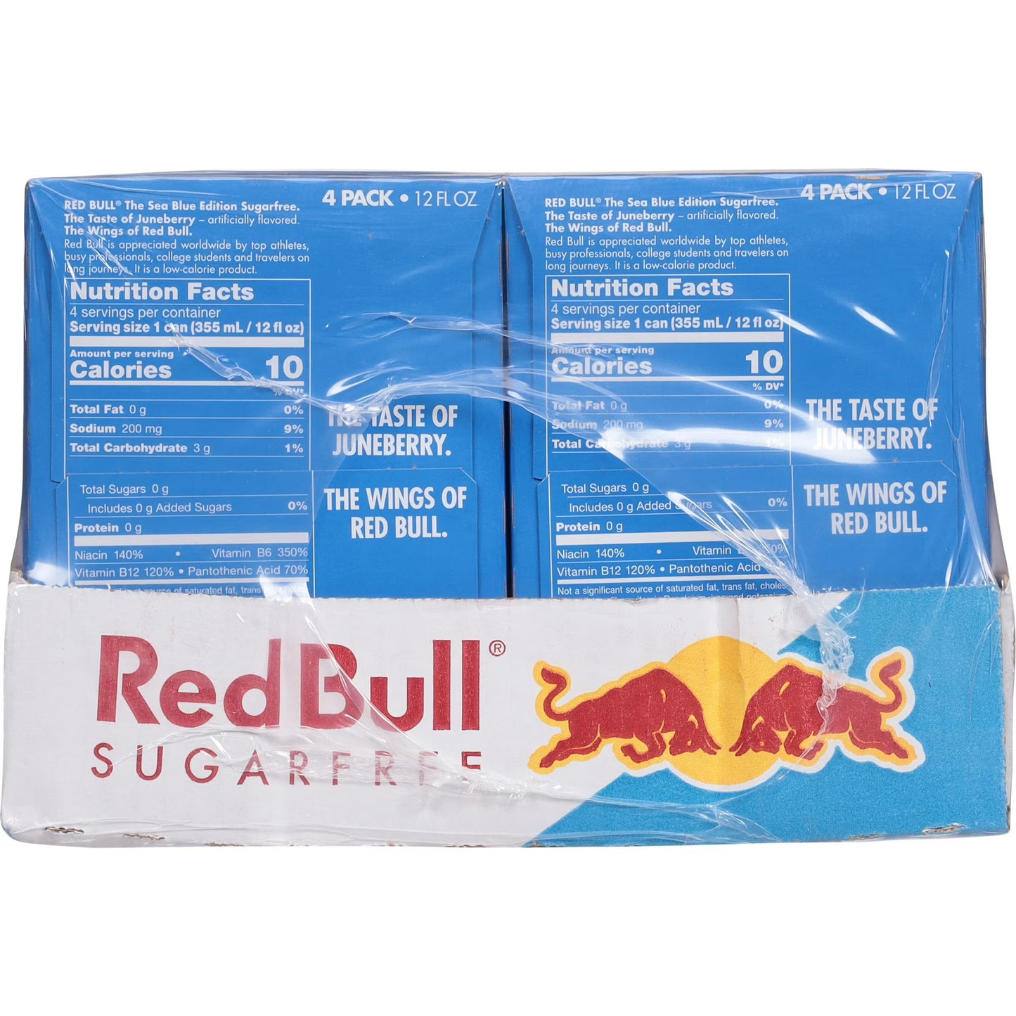 Red Bull Sea Blue Edition Sugarfree Energy Drink, Juneberry, 12 fl. oz., 6 x 4 Cans