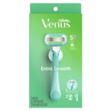 Venus Manual Razor, Extra Smooth for Women, 5 Blades, Handle + 2 Refills, Green
