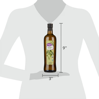 Great Value Organic Extra Virgin Olive Oil, 25.5 fl oz Glass Bottle
