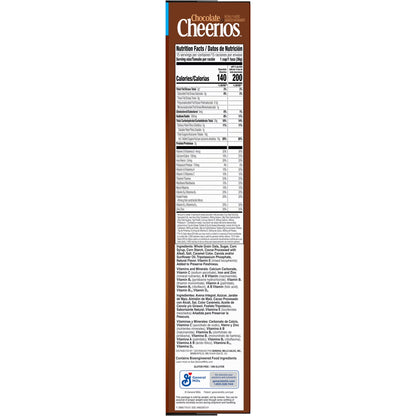 Chocolate Cheerios, Heart Healthy Gluten Free Breakfast Cereal, Family Size, 19.2 oz