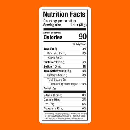 King's Hawaiian Sweet Pre-Sliced Slider Mini Buns 9 Count, 10oz, Shelf-Stable