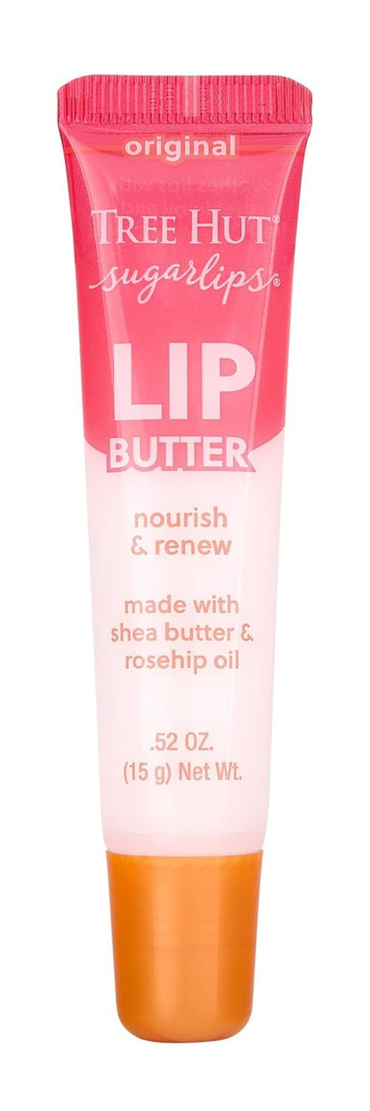 Tree Hut Original Sugarlips Lip Butter, Hydrating Lip Care to Lock in Moisture & Nourish Lips, Soft & Smooth Finish, 0.52 fl oz