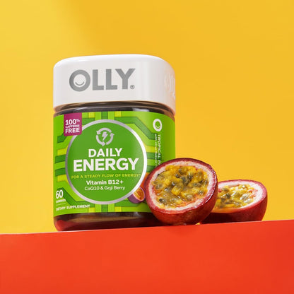 OLLY Daily Energy Gummy,Vitamin B12, CoQ10, Goji Berry - 60 Count