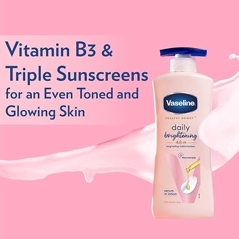 Vaseline Healthy Daily Body Lotion with Vitamin B3, Lightweight Daily Use Moisturizing Lotion – 400 ml (13.52 fl oz)