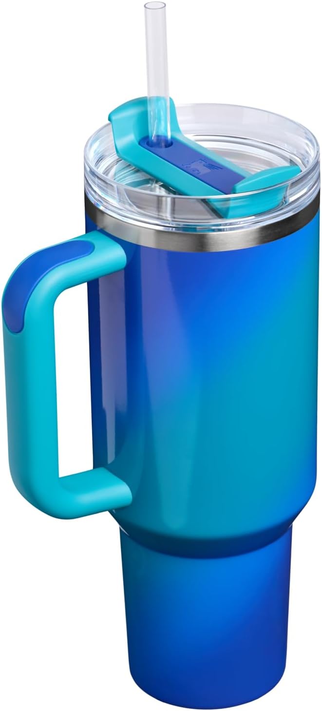 STANLEY Quencher H2.0 Flow State Tumbler, 40 oz, Sea Glass Aura