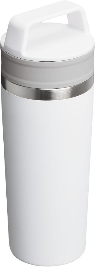 STANLEY Cafe To Go Travel Mug 16 oz | Leakproof Two-Part Drink Through Lid | Tumbler Cup for Coffee, Tea and Drinks | Insulated Stainless Steel Coffee Mug | BPA-Free | Frost