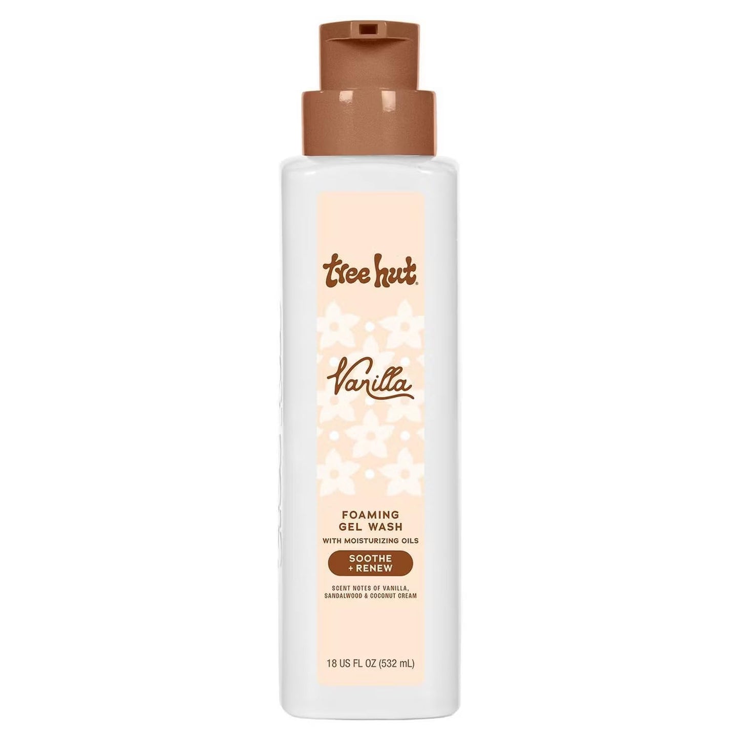 Tree Hut Vanilla Body Wash, Hydrating & Moisturizing Shower Gel with Shea Butter & Essential Oils, Soft Smooth Glowing Skin, Gentle Cleanser For All Skin Types, Self Care Gifts for Women, 18 Fl Oz