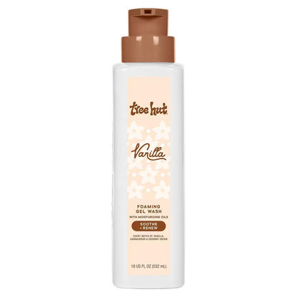 Tree Hut Vanilla Body Wash, Hydrating & Moisturizing Shower Gel with Shea Butter & Essential Oils, Soft Smooth Glowing Skin, Gentle Cleanser For All Skin Types, Self Care Gifts for Women, 18 Fl Oz