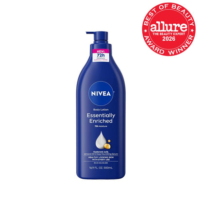 NIVEA Essentially Enriched Body Lotion, Very Dry Skin, Almond Oil, 16.9 Oz