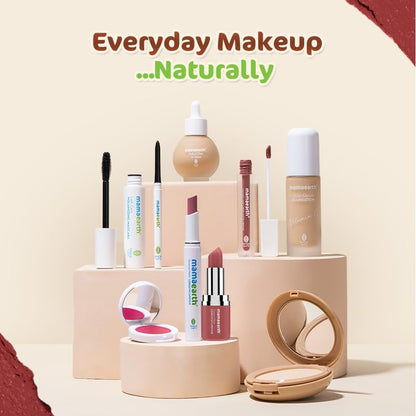 MAMAEARTH Creamy Matte Lipstick with Murumuru Butter & Vitamin E, 4.2g | Creamy matte lipstick formulated with Murumuru Butter and Vitamin E.