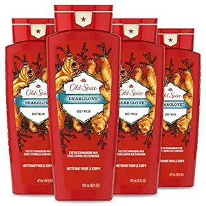 Body Wash for Men by Old Spice, Wild Collection Men's Body Wash, Bearglove, 16 Fl Oz (Pack of 4)