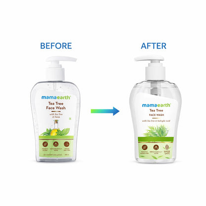 MAMAEARTH Tea Tree Face Wash with Tea Tree & Neem 8.45 Fl Oz (250ml)