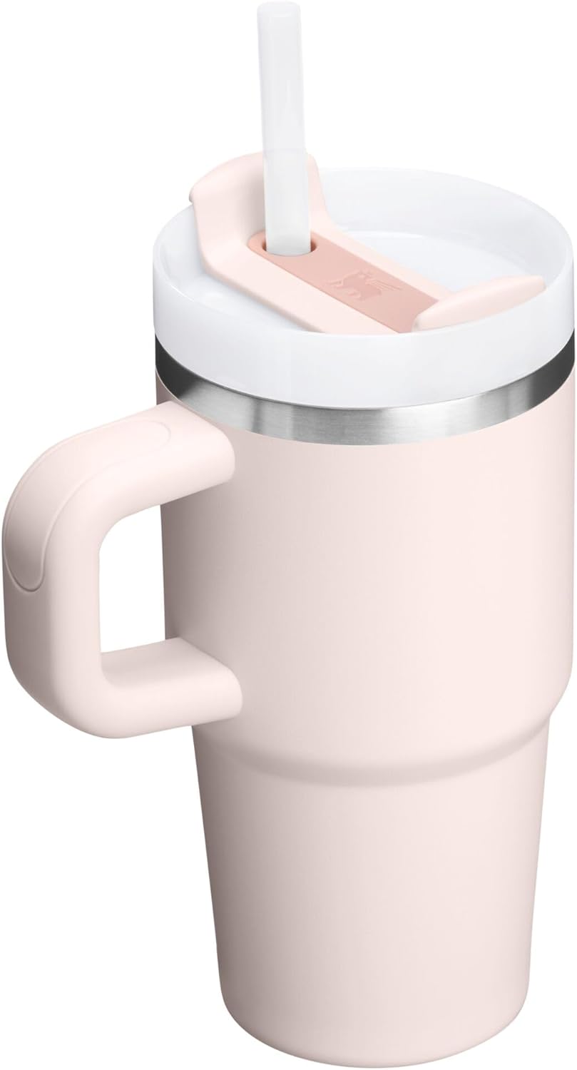 STANLEY Quencher H2.0 Flow State Tumbler, 20 oz, Rose Quartz 2.0