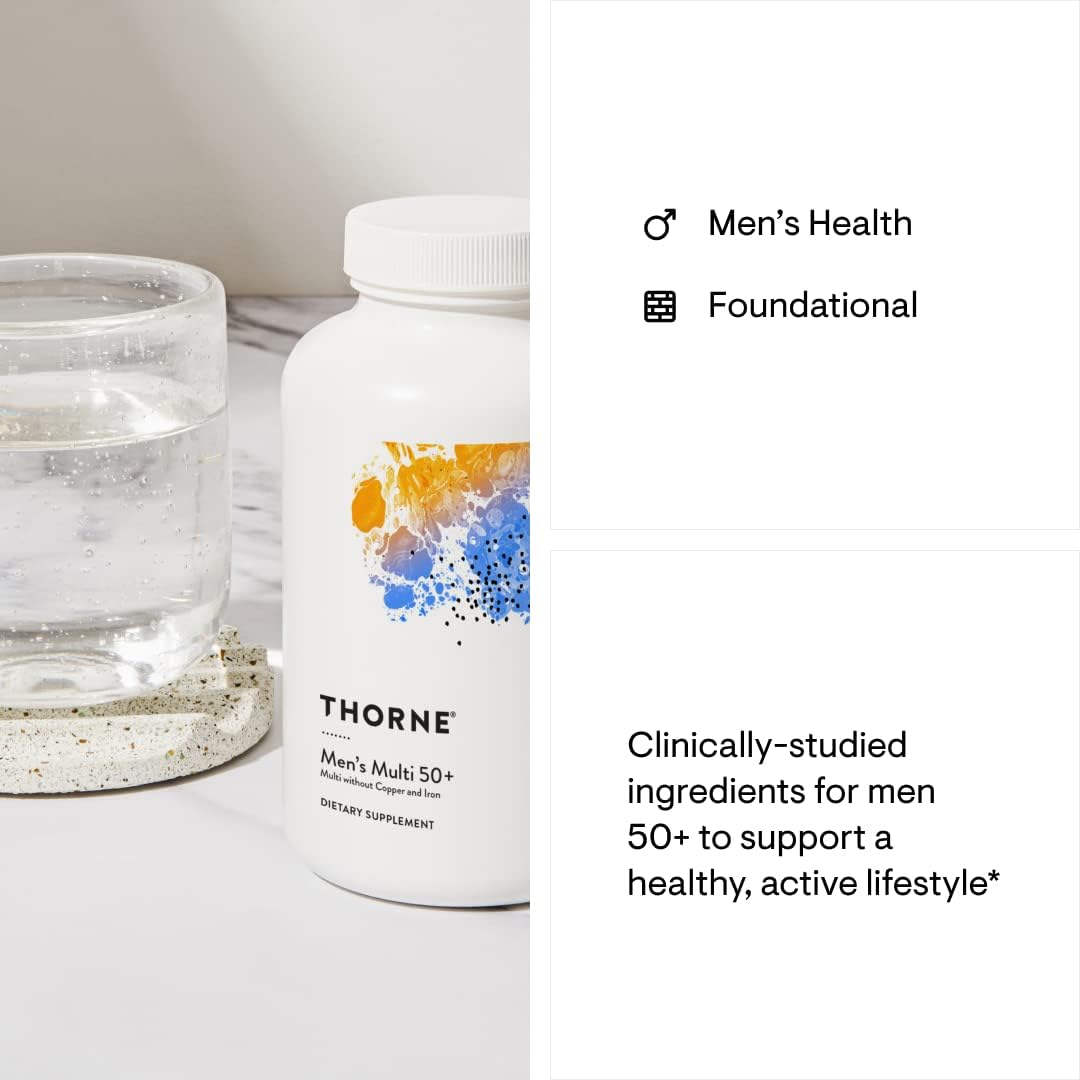 THORNE - Active Aging Multivitamin Bundle - Tailored Nutrition for Men & Women 50+ - 30 Servings