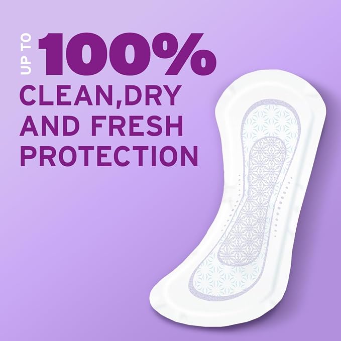 Poise Daily Liners, Incontinence Panty Liners for Bladder Leaks, 2 Drop Very Light Absorbency, Long Length, 24 Count of Pantiliners, Packaging May Vary, (Pack of 2)