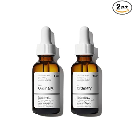 The Ordinary Salicylic Acid 2% Anhydrous Solution, Gentle Exfoliating Serum for Blemish-Prone Skin and Uneven Texture