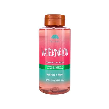 Tree Hut Watermelon Foaming Gel Wash, 18 oz. & vH essentials Tea Tree Oil Feminine Wash, 6 Fl Oz (Pack Of 1)
