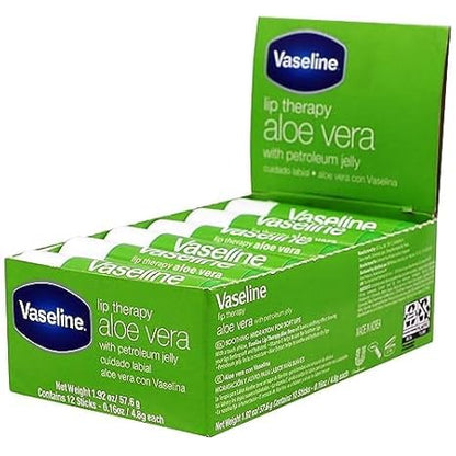 Vaseline Lip w/o Backer Card Aloe - 72 pack box