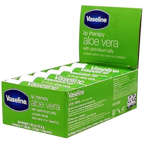 Vaseline Lip w/o Backer Card Aloe - 72 pack box