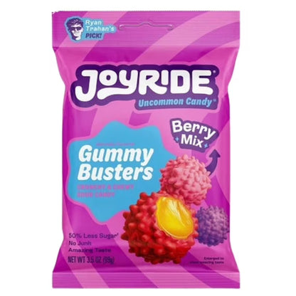 Joyride Berry Mix Gummy Busters 2 Pack 3.5 oz Each Low Sugar, Keto Friendly, Gluten Free, Plant Based Gummy Candy with Natural Berry Flavor