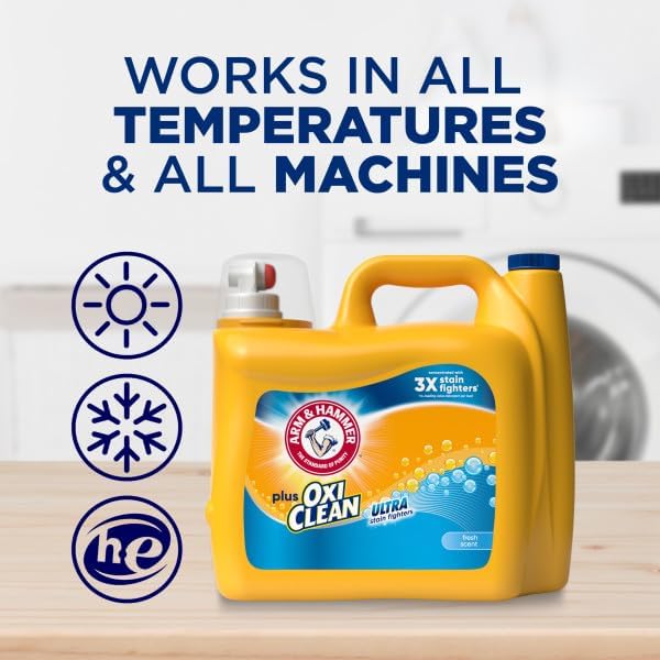 ARM & HAMMER Plus OxiClean Ultra Stain Fighters Liquid Laundry Detergent