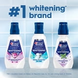 (3 pack) Crest Mouthwash 3D White Clean Whitening, Breath Protection, Alcohol-Free, Radiant Mint Flavor, 32 fl oz