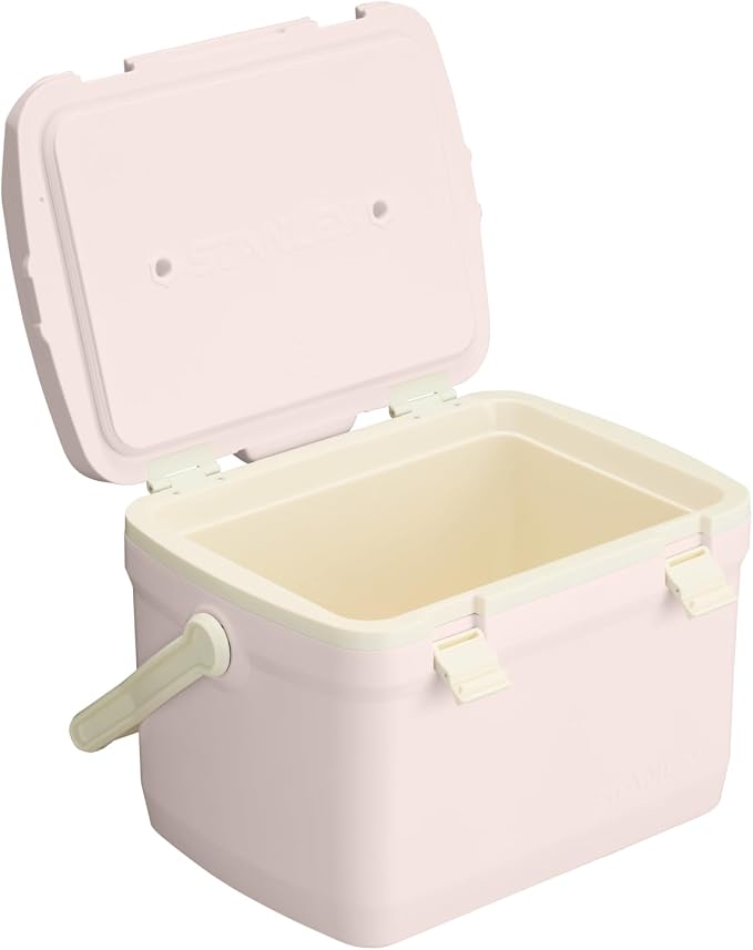 Stanley Adventure Outdoor Cooler 16 qt | Heavy Duty Outdoor Camping Cooler with Easy Carry Top Handle | BPA-Free | Rose Quartz