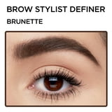 (2 pack) L'Oreal Paris Brow Stylist Definer Waterproof Eyebrow Pencil, Brunette, Defining, 0.003 oz