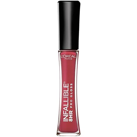 L'Oréal Paris Makeup Infallible 8 Hour Hydrating Lip Gloss, Modern Mauve, 0.21 Fl Oz