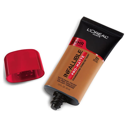 L'Oreal Paris Cosmetics Makeup Infallible Pro-Matte Liquid Longwear Foundation, Soft Sable, 1 fl oz (Pack of 2)