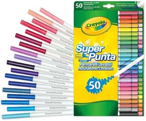 Crayola Super Tips Markers, Washable Markers, Gift, 50 Count-2 Pack