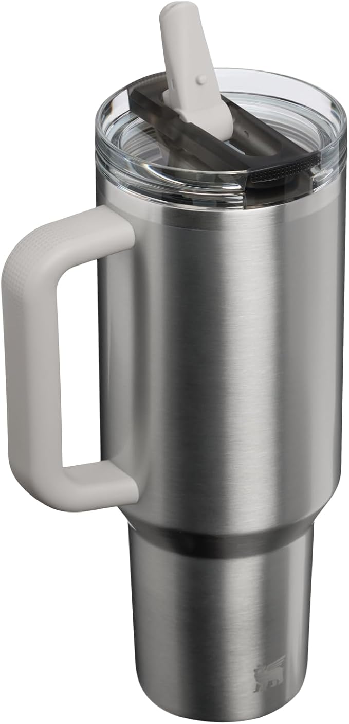 STANLEY Quencher ProTour Flipstraw Tumbler, 40 oz, Stainless Steel Ash