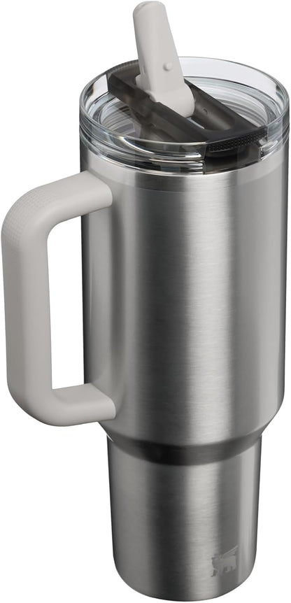STANLEY Quencher ProTour Flipstraw Tumbler, 40 oz, Stainless Steel Ash