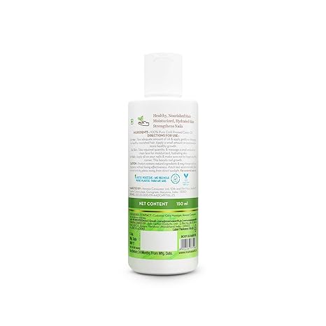 Mamaearth Castor Oil | Cold Pressed Oil for Eyebrow & Eyelash Growth | Organic & Natural Oil for Hair Growth, Radiant Skin & Strong Nails | 5.07 Fl Oz (150ml)