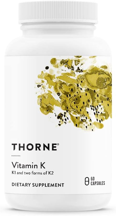 THORNE - Bone Health Bundle - Vitamin K & Vitamin D-5000 Combo for Strong Bones - 30 to 60 Servings
