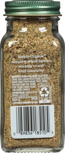 Simply Organic All-Purpose Seasoning Blend, 2.08 Ounce Jar, Great on Chicken, Steak, Beef and More (Pack of 2)