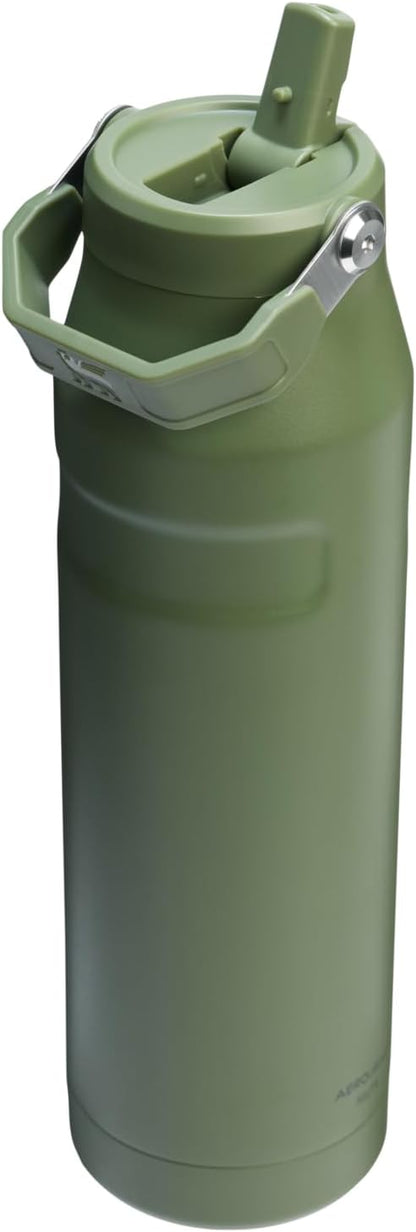 STANLEY IceFlow Flip Straw 2.0 Bottle, 36 oz, Dried Pine