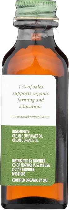 Simply Organic Orange Flavor, Certified Organic | 2 Fl Oz (Pack of 6)