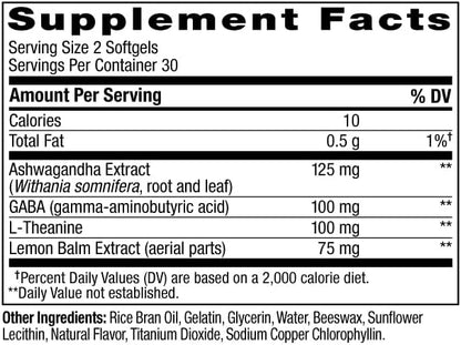 OLLY Ultra Strength Stress Softgels, Stress and Mood Support* - 60 Count