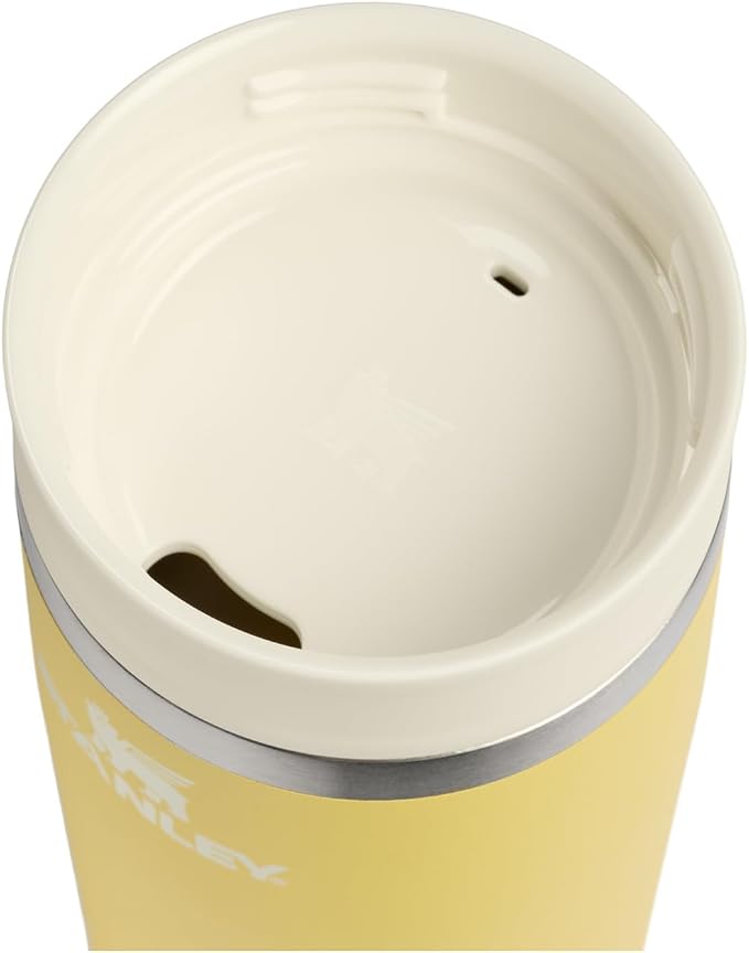 STANLEY Cafe To Go Travel Mug 20 oz | Leakproof Two-Part Drink Through Lid | Tumbler Cup for Coffee, Tea and Drinks | Insulated Stainless Steel Coffee Mug | BPA-Free | Daffodil