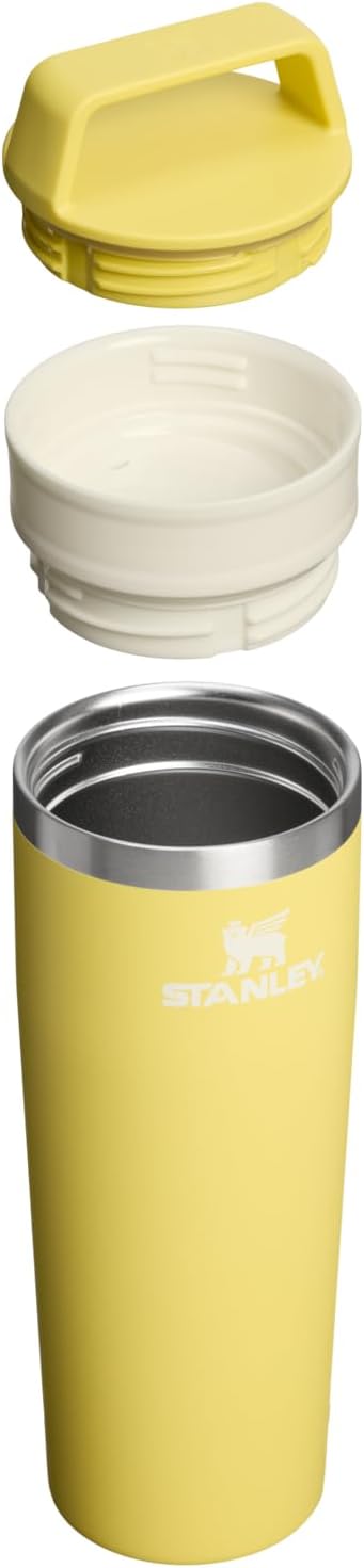 STANLEY Cafe To Go Travel Mug 20 oz | Leakproof Two-Part Drink Through Lid | Tumbler Cup for Coffee, Tea and Drinks | Insulated Stainless Steel Coffee Mug | BPA-Free | Daffodil