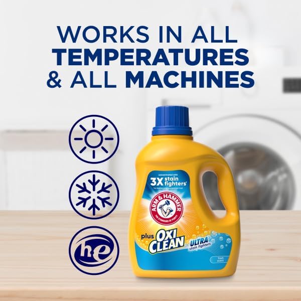 ARM & HAMMER Plus OxiClean Ultra Stain Fighters Liquid Laundry Detergent