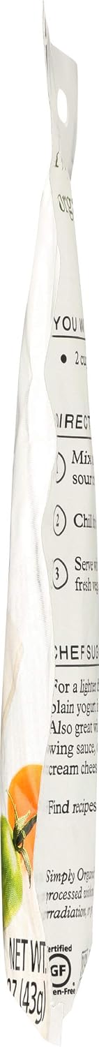 Simply Organic Dip Mix, Ranch, 1.5 oz (Pack of 5)