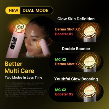 medicube PDRN Serum & Device Duo: PDRN Peptide Serum & Booster Pro X2 Pink
