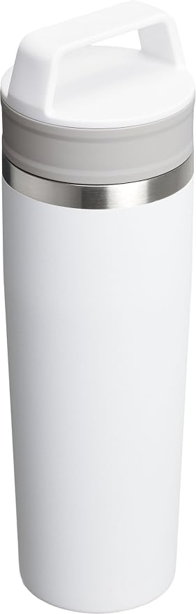 STANLEY Cafe To Go Travel Mug 20 oz | Leakproof Two-Part Drink Through Lid | Tumbler Cup for Coffee, Tea and Drinks | Insulated Stainless Steel Coffee Mug | BPA-Free | Frost