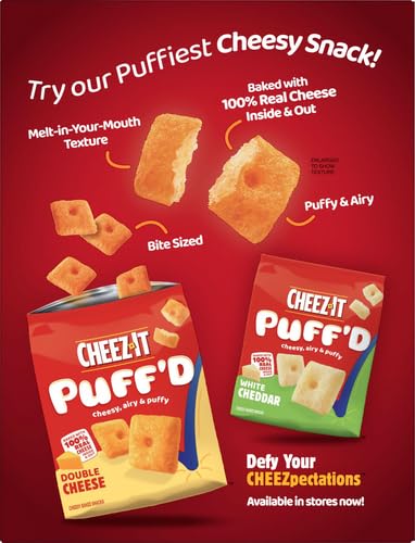 Cheez-It Cheese Crackers, Baked Snack Crackers, Lunch Snacks, Party Size, Original, 25 Ounce (Pack of 2)