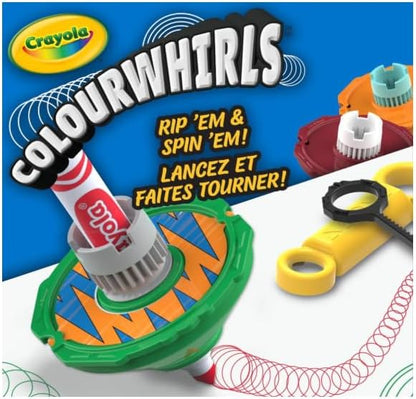Crayola Colourwhirls Battle Arena Art Game, DIY Gyro Spin Art Toy with 4 Spinning Tops, Kids Battle Game & Creative Art Set, Gifts for Kids, Ages 6+