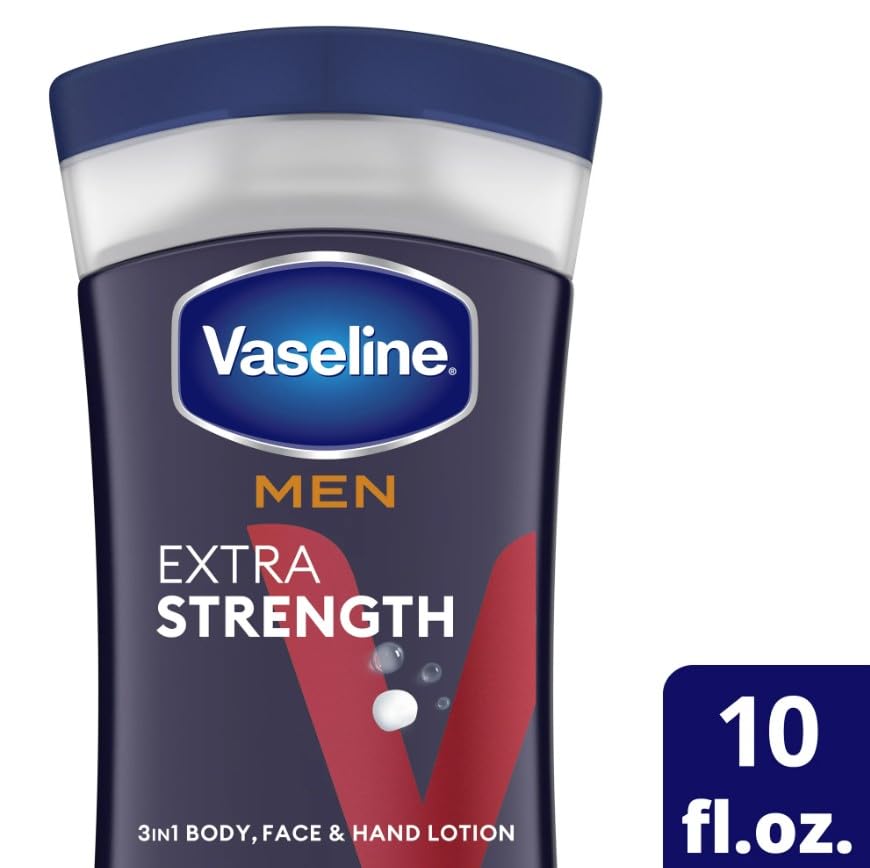 Vaseline Mens Extra Strength Lotion 10 Ounce (295ml) (2 Pack)
