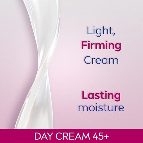 NIVEA Anti Wrinkle & Firming Day Cream 45+ – Moisturizing & Firming with Apricot Kernel Oil, Shea Butter and Vitamin E – 50 ml