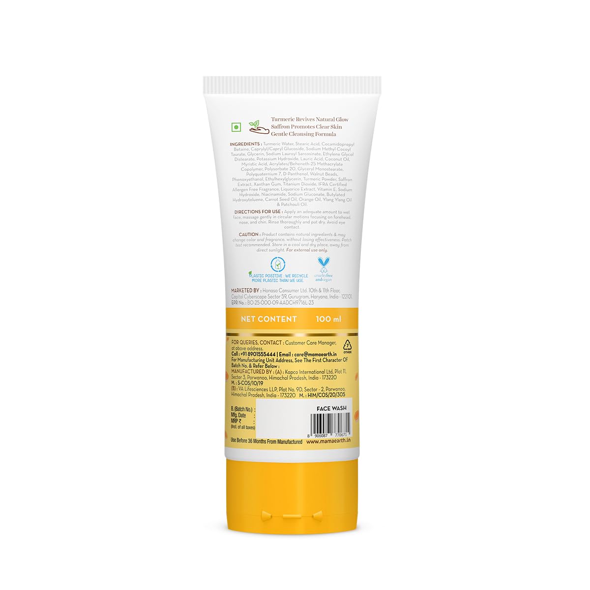 MAMAEARTH Ubtan Face Pack with Turmeric & Saffron 3.5 Oz (100g)
